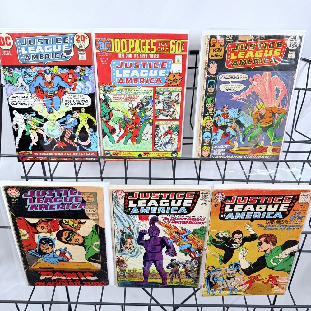 Justice‎ League America 30 34 62 94 107 116 lot Key 1st Earth-X Freedom Fighters